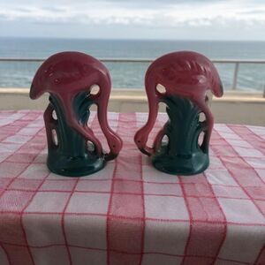 Flamingo Salt And Pepper Shakers, Vtg, Size 3 3/4 Tall